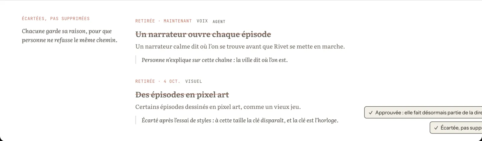 La bible : « Des épisodes en pixel art » écartés, la raison gardée