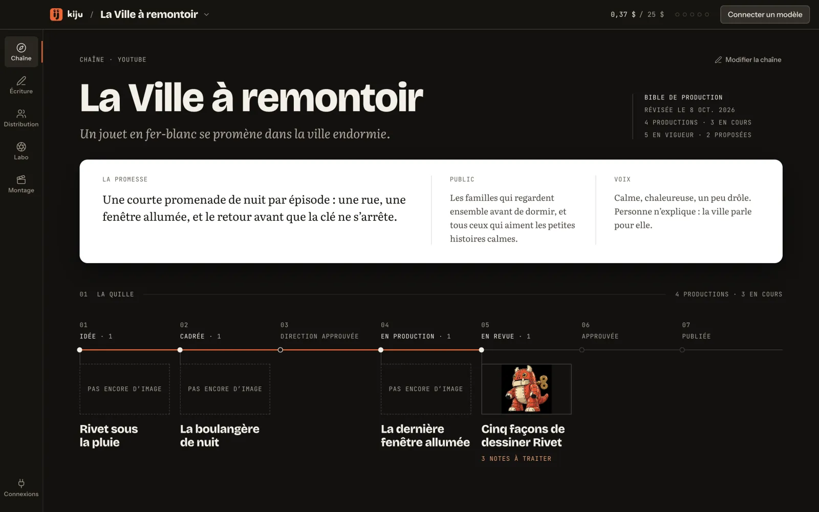 La salle Chaîne : la promesse, le public et le ton de La Ville à remontoir sur une planche, et la quille avec quatre productions
